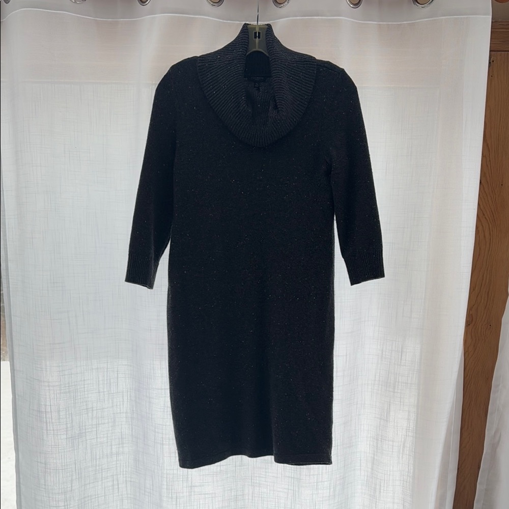 Talbots Black Cowl Neck Sweater Dress